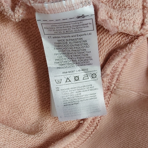 Adidas Blush Hoodie with White Logo - Picture 4 of 5